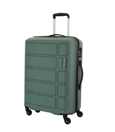 Kamiliant American Tourister Harrier|Trolley Bag Check-in Medium Size (68 cms) for Travel| Hard Case Polypropylene (PP) Suitcase|360° 4-Wheel Spinner Luggage Trolley|Combination Lock|Slate Grey