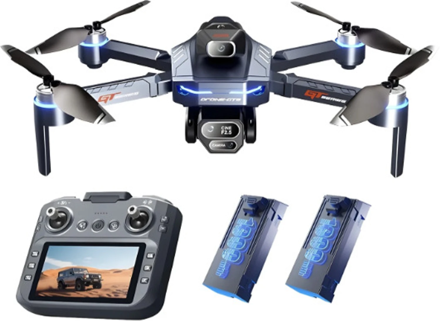 THJDG Tempered Glass Guard for DJI Mini 4 Pro (DJI RC 2), Folding Mini-Drone 4K HDR Video Camera, Under 0.549 lbs 249 g, 34 Mins Flight Time, 20 km Transmission Distance, MOIAT Certified - UAE Version (Renewed)a