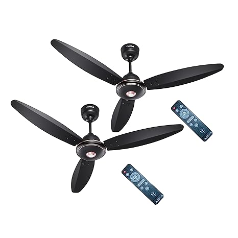 ACTIVA Gracia BLDC Ceiling Fan 1200mm (Pack of 2) | 28W Energy Saving | BEE 5 Star Rated | LED Light + Remote Control | 380 RPM High Speed | Silent Operation | Reversible Airflow | Timer | Smoke Brown