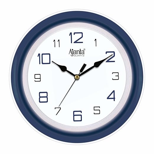 Ajanta AQ-2147 Quartz Glass Abstract Blue Office Clock (210 x 42 x 211 mm)