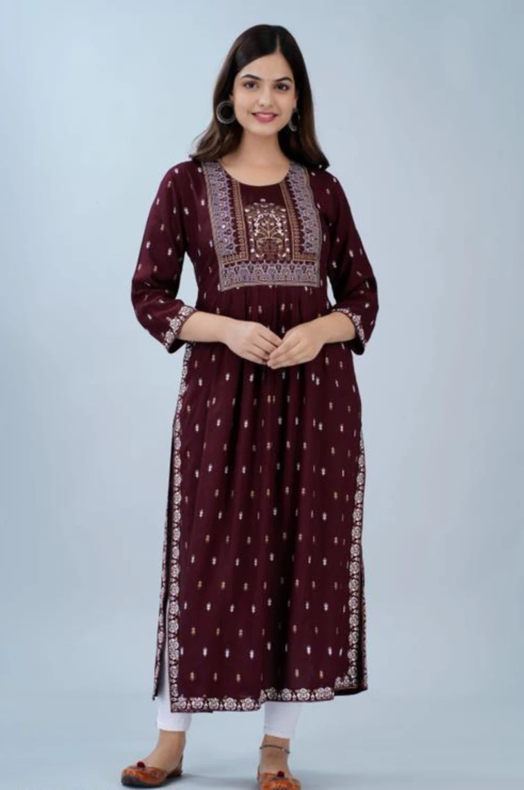 AKSHA CREATION STORE Women Printed Viscose Rayon Anarkali Kurta