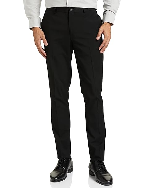Amazon Brand - Symbol Men's Stretchable Formal Pants | Trousers (Slim Fit)