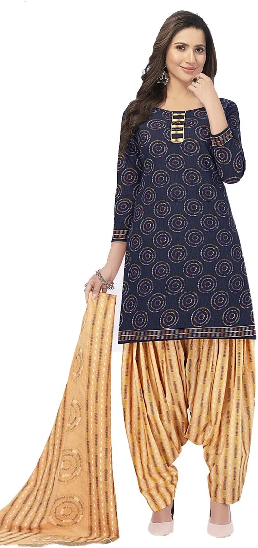 amozo Readymade Printed Kurta, Salwar & Dupatta Set