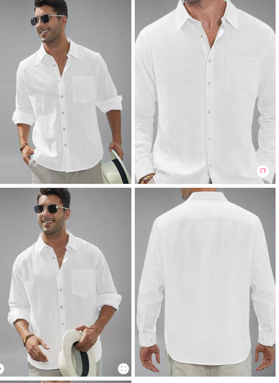 AMRIT TOP WEAR Men's Regular Fit Casual White Shirt