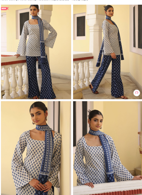 Anayna Women Ethnic Motifs Printed Regular Pure Cotton Kurti With Palazzos & With Dupatta