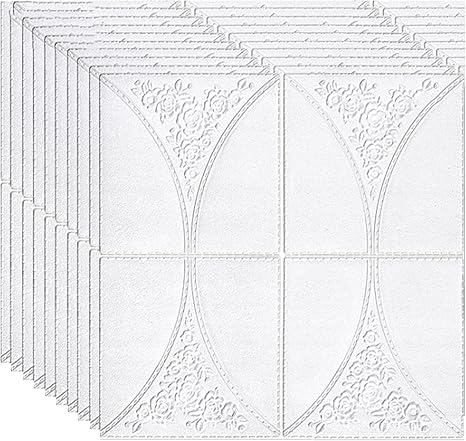 Barebeauty 3D Wall Panel Wallpaper, Self Adhesive PE Foam Brick Sticker, Waterproof Wall Covering for Home Decor, 70 x 70 cm (Pack of 8, 42.16 Sq. Ft. Approx)