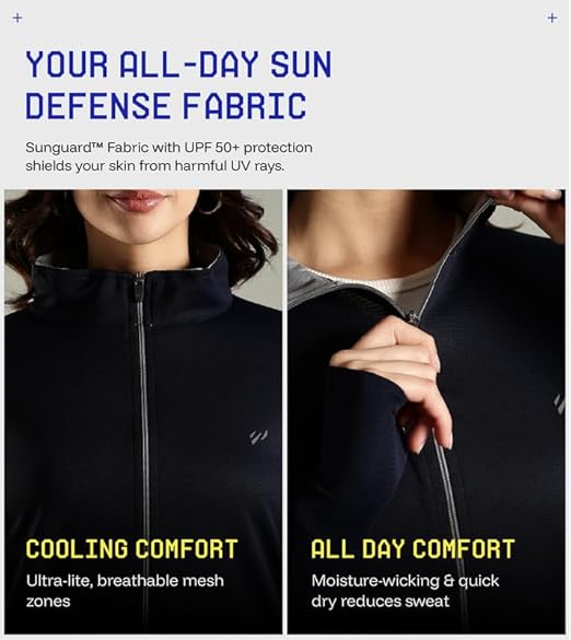BLUETYGA SUNSCREEN JACKET Women's Travel Nylon Solid Plain Sports Summer Gym Workout Running Travel Trekking and Sunscreen jacket for Women Nylon Winter Casual Wear