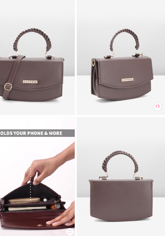 Caprese Giko Women Brown Medium Sling Bag