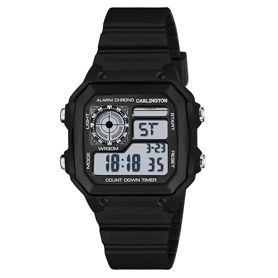 Carlington Endurance Series Digital Wrist Watches for Men with Transparent Case Cover - CT_9079