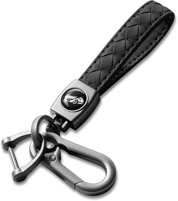Contacts Braided Keychain Leather Strap Keyring Accessories Car Key Chain Ring PU Rope Hook01 Keyring with Zinc Alloy