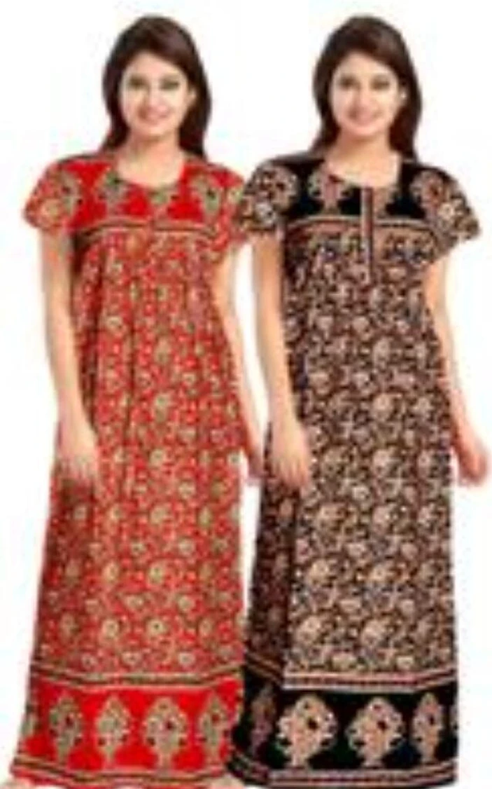 cozynighty Pack of 2 Women Nighty (Multicolor)