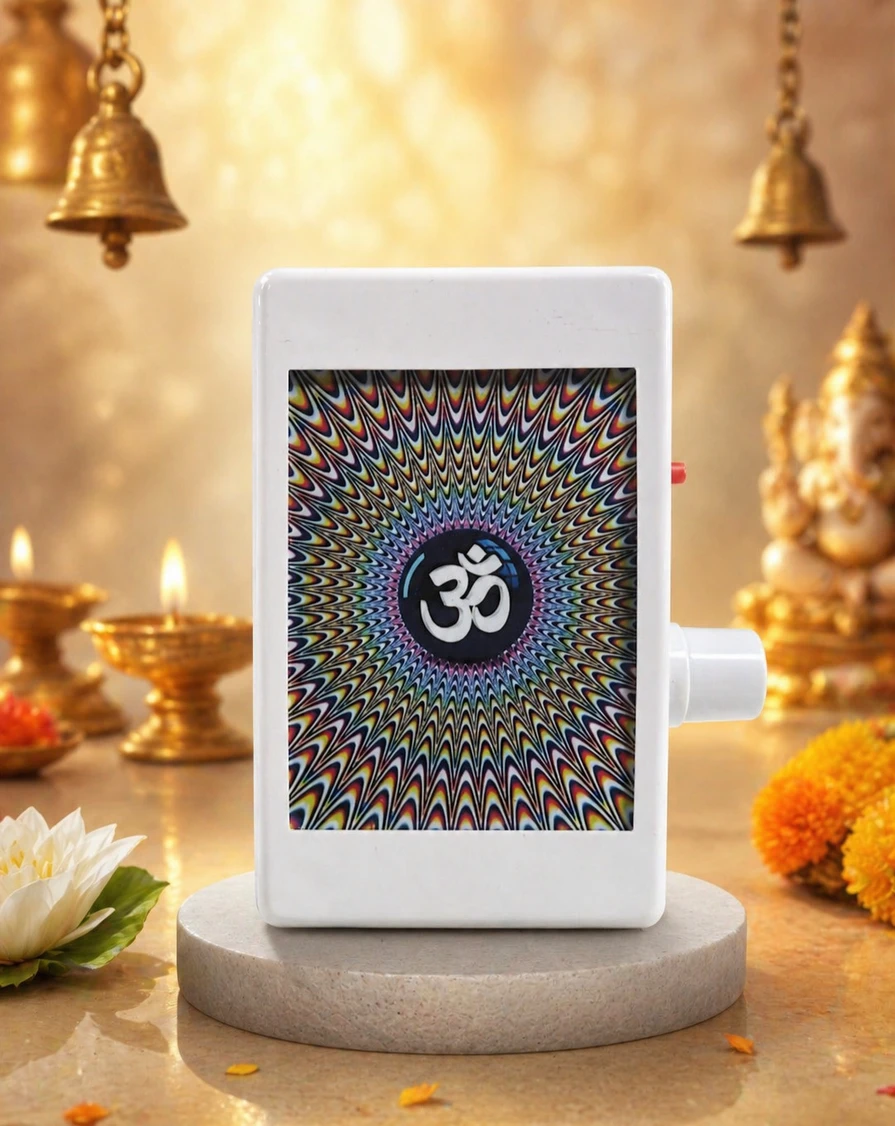 DRONATEK GAYATRI MANTRA BELL 35 IN 1 MANTRA| Plug-in Sound Box | Spiritual Prayer Device Prayer Kit