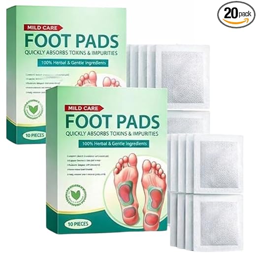 Foot patch (pack of 2) Herbal And Gentle Ingredient Detox Foot Pads, Natural Ingredients for Sleep Aid, Pain Relief, Toxin Removal with Bamboo Vinegar and Acupoint Micro-Massage Technology