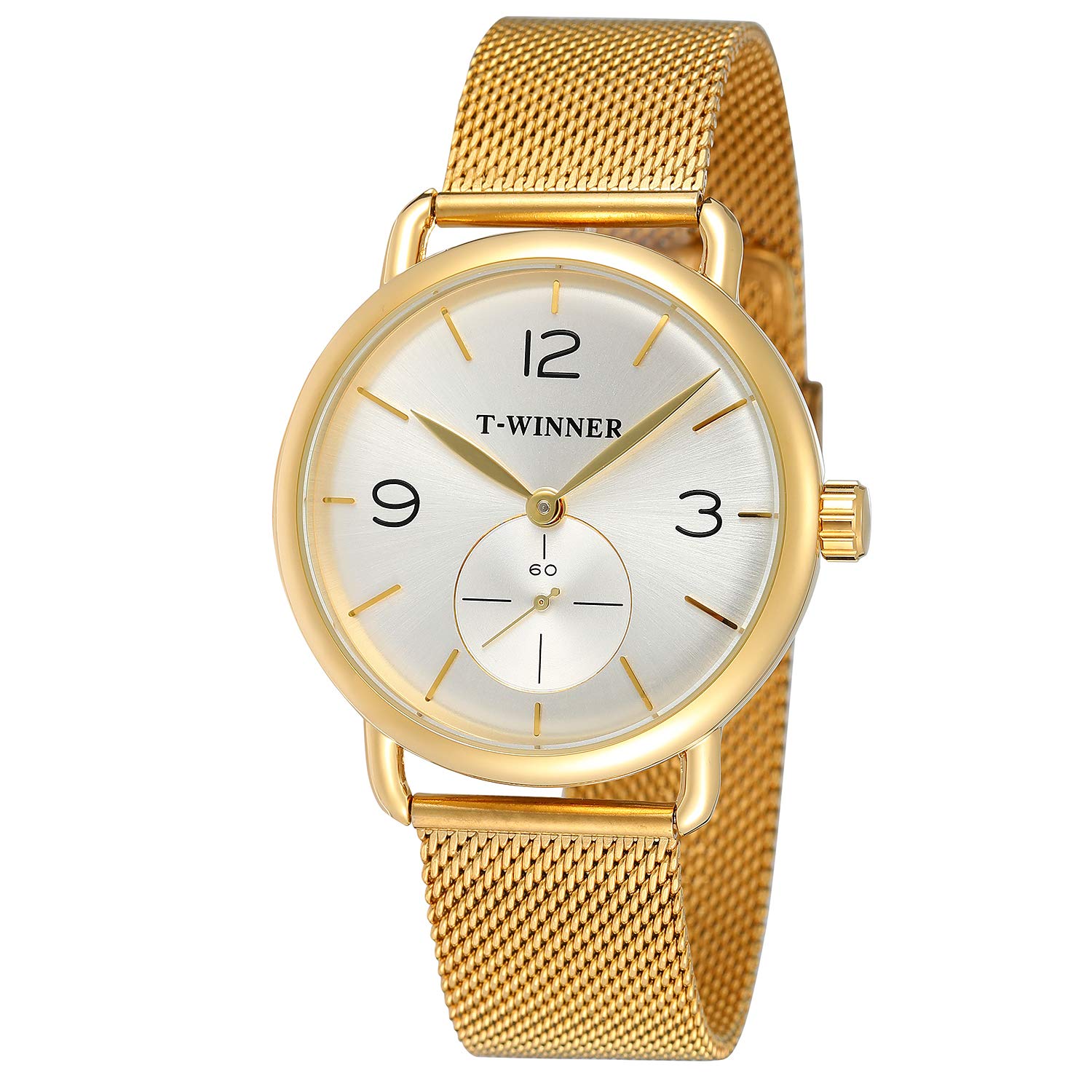 FORSINING Men's Mechanical Hand-Wind Analog Sport Style Wristwatch with Leather Strap