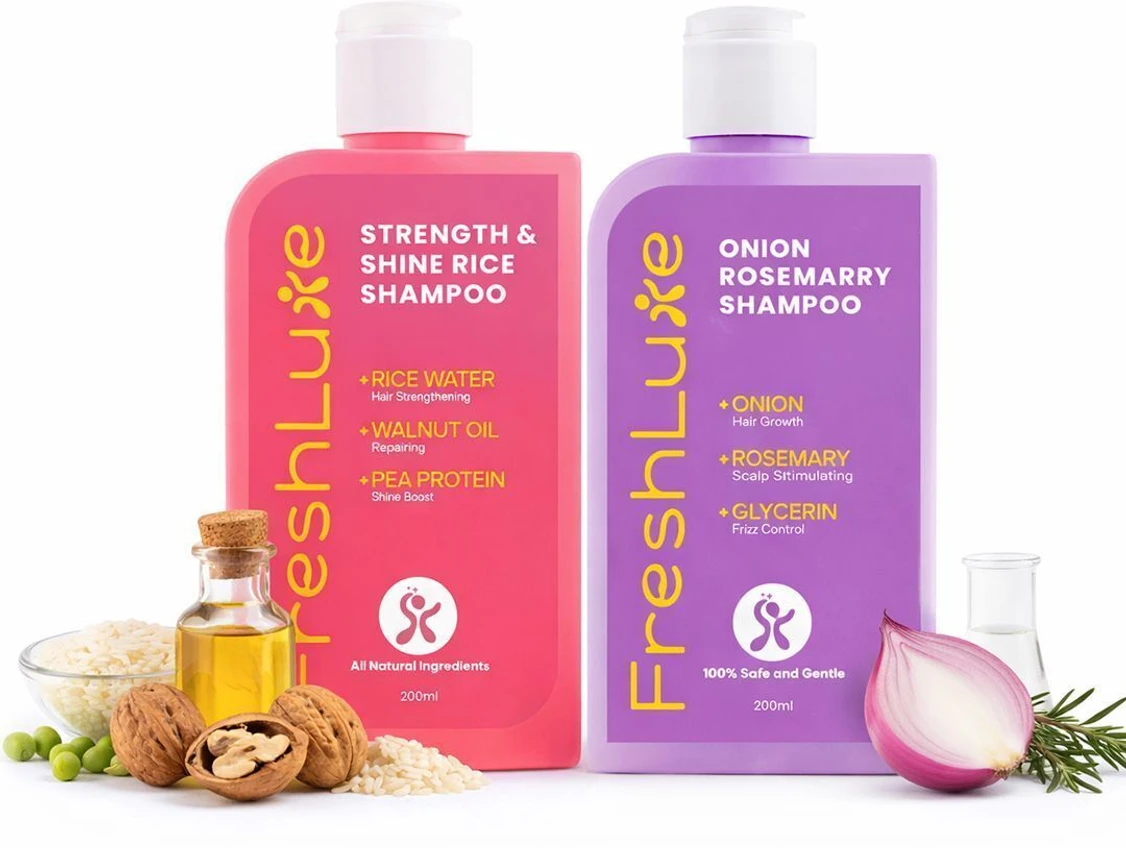 FreshLuxe Anti-Hair Fall Strength, Shine & Growth Shampoo Combo 400ml