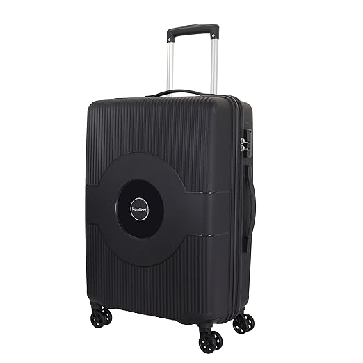 Kamiliant Polypropylene KAM Double 8 Spinner Wheels Hard Shell Suitcase Might DW SP79CM Black,Large