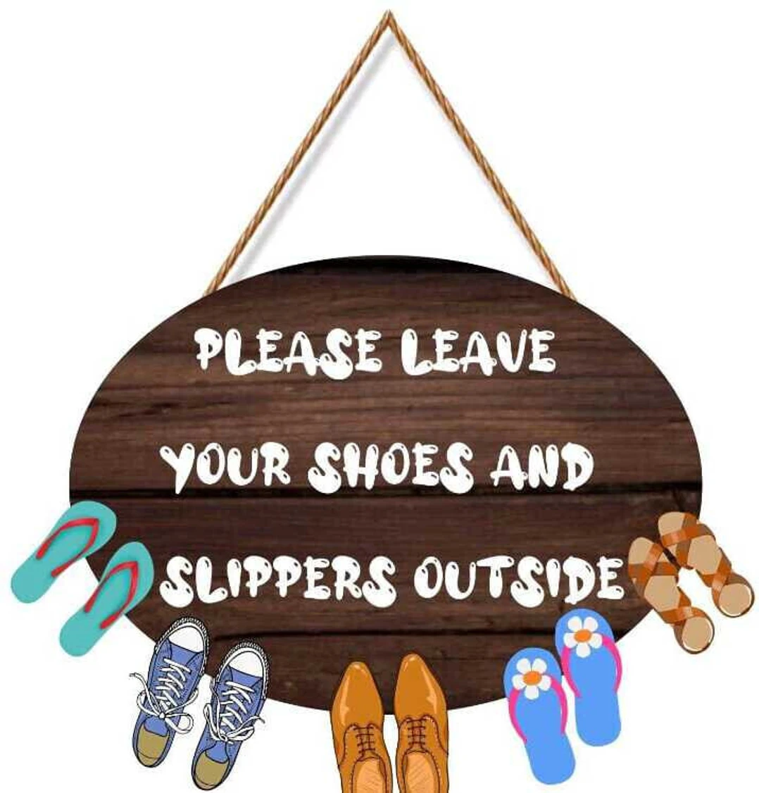 Keli Kunj Creations Round Shoes and slipper out side wall hanging