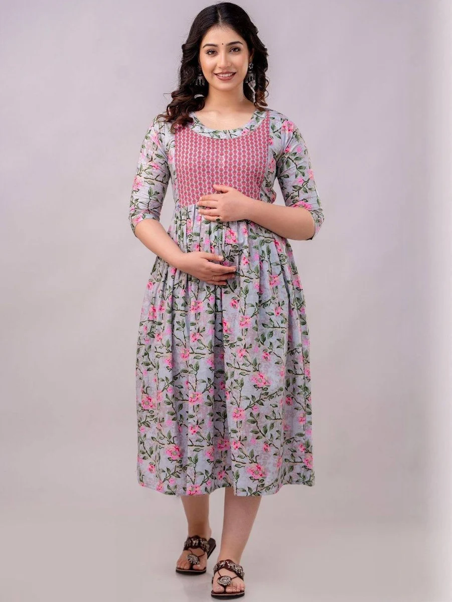 Moda Rapido Printed Gown Dress