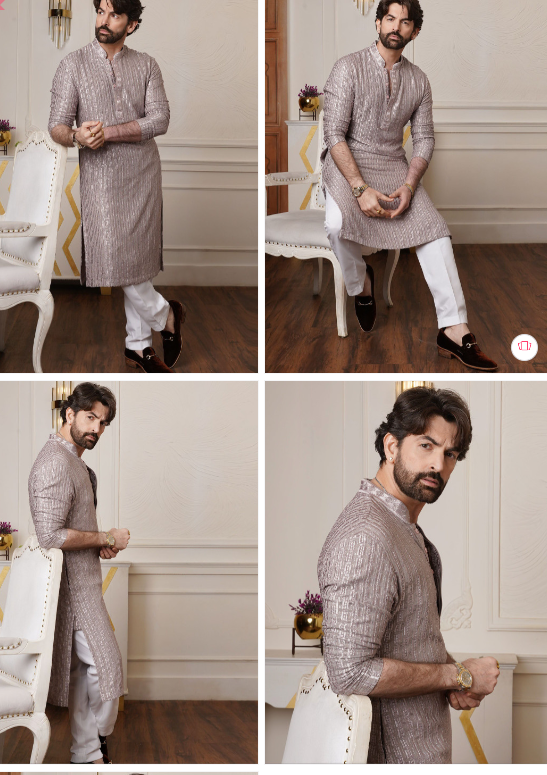 SOJANYA Men Embroidered Regular Kurta With Pyjamas