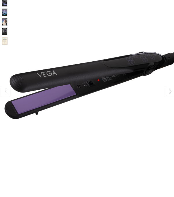 VEGA Adore VHSH-18N Hair Straightener with Ceramic Coated Plates & Quick Heat-Up - Purple