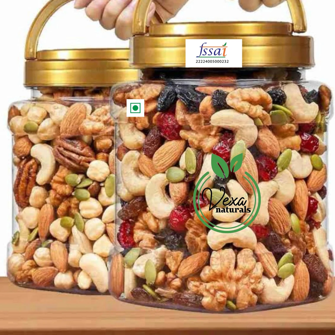 VEXA NATURALS Premium 9+ Mix Dry Fruit | Healthy & Tasty | Almonds, Cashews, Raisins, Apricots, Kiwi, Assorted Seeds & Nuts