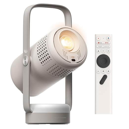 Xgimi Vibe One 1080p Full HD Projector, Official Netflix & Google TV, Supports 4k Ultra HD, Built-in Battery (1.2 Hrs Playtime), 250 ISO Lumens(320 ANSI), 2×3W JBL Speakers, Auto Keystone & Auto Focus