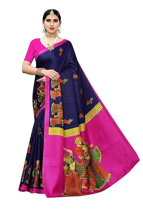 Yashika Women Art Silk Sarees SDPL-SDPL-RAJARANI NAVY