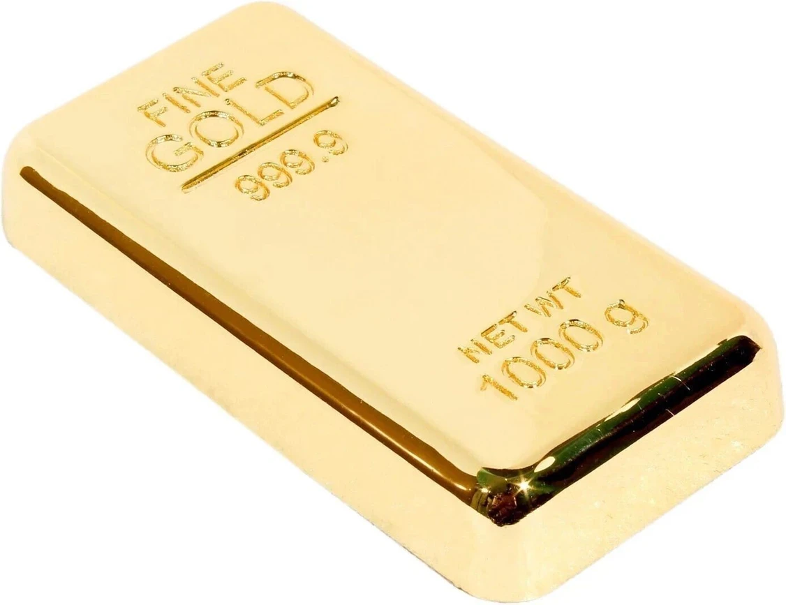 ZAHEPA Gold bar Paperweight for Home & Office Table Decoration, Stylish Gifting Items, Metal Paper Weights with Gold Finish