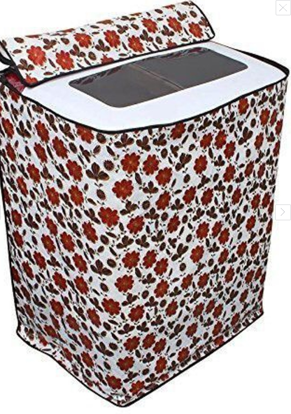 DECORLY FURNISHING White Washing Machine Appliance Cover