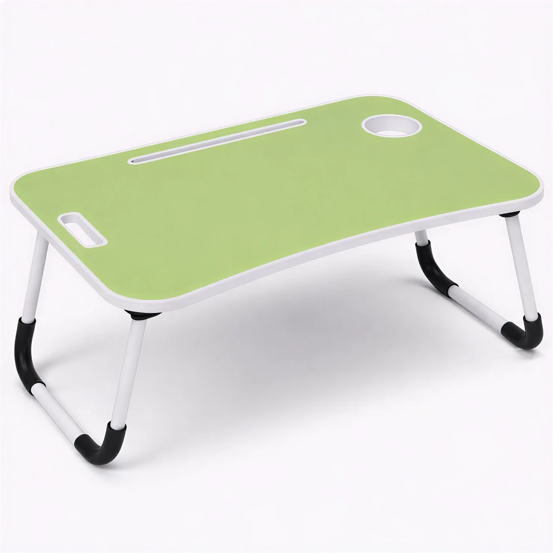 EAGLE INDUSTRIES Foldable Study Table for Kids & Adults with Cup Holder, Laptop Desk Wood Portable Laptop Table