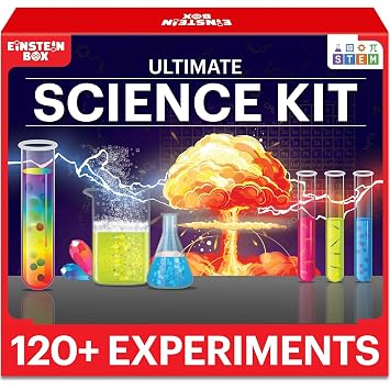 Einstein Box Ultimate Science Experiment Kit for Boys & Girls Ages 7-14 | Birthday Gifts Ideas for Kids | STEM Learning Educational Toys & STEM Toys for Boys 7-14 Years | Experiment Kit