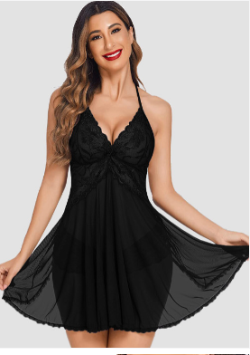 Herryqeal Halter Neck Baby Doll