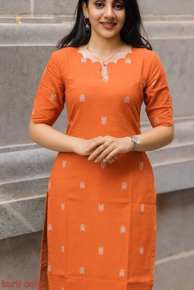 LEEZAA COLLECTION Printed Pure Cotton Straight Kurta for Women