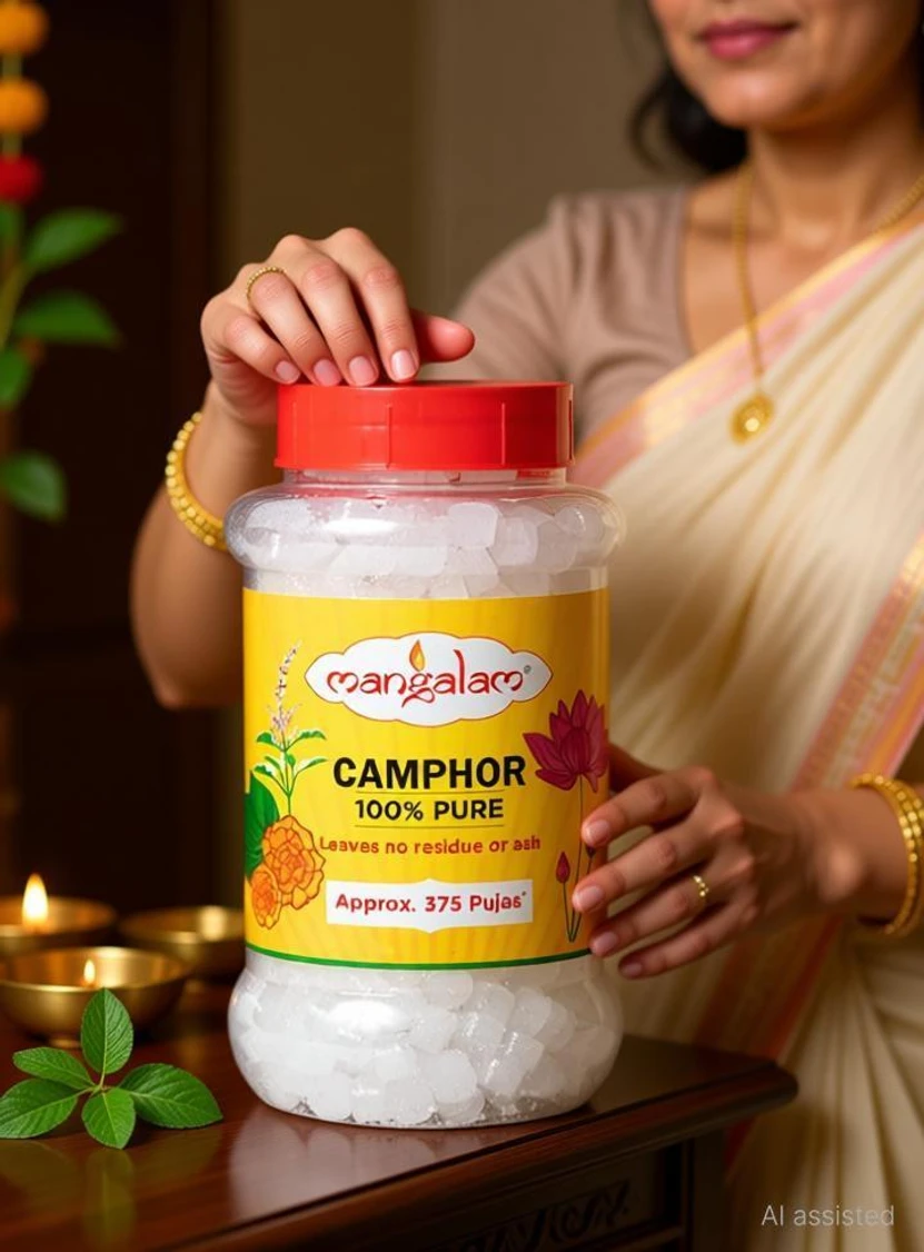 MANGALAM Camphor Tablet 250g Jar - Pack of 1 (250 g)