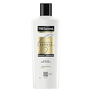 TRESemmé Keratin Smooth Anti Frizz Conditioner 335ml | 72H Frizz Control with Keratin Protein & Argan Oil | Paraben Free Hair Conditioner for Dry Frizzy Hair